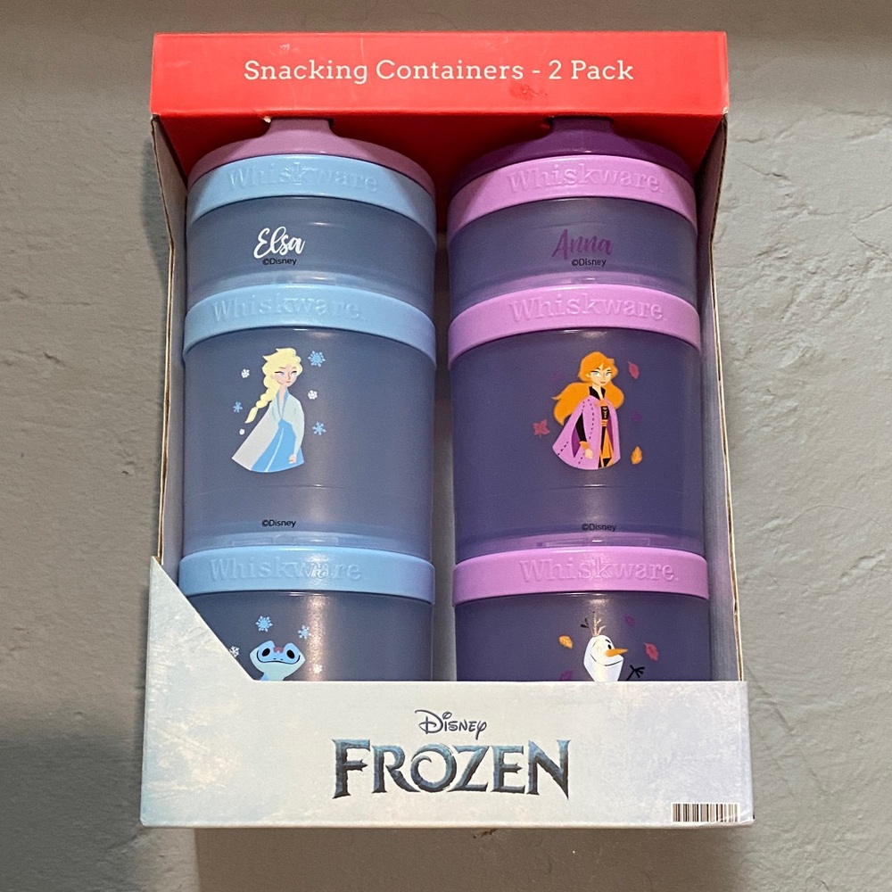 Whiskware Disney Frozen Blue and Purple Snack Containers